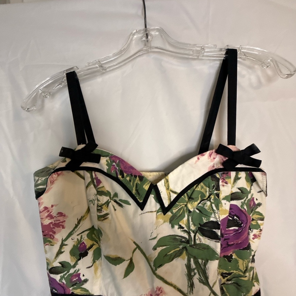 Anthropologie Elevenses Retro Style Women’s Dress 6 | Women’s Floral Mini Dress - Picture 4 of 13